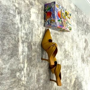 NWT Jeffrey Campbell leather mule heels.